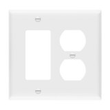 ENERLITES 882131M combination two-gang duplex and decorator wall plate