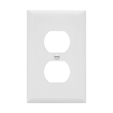 Enerlites 8821M One-Gang Mid-Size Duplex Wall Plate Front View