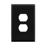 ENERLITES 8821O oversize one-gang duplex wall plate, impact-resistant thermoplastic, heat and fade resistant, smooth finish, UL listed