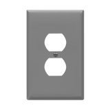 ENERLITES 8821O oversize one-gang duplex wall plate, impact-resistant thermoplastic, heat and fade resistant, smooth finish, UL listed