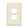 1-Gang Duplex Wall Plate | Over-Sized | White | Residential Grade