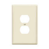 ENERLITES 8821O oversize one-gang duplex wall plate, impact-resistant thermoplastic, heat and fade resistant, smooth finish, UL listed