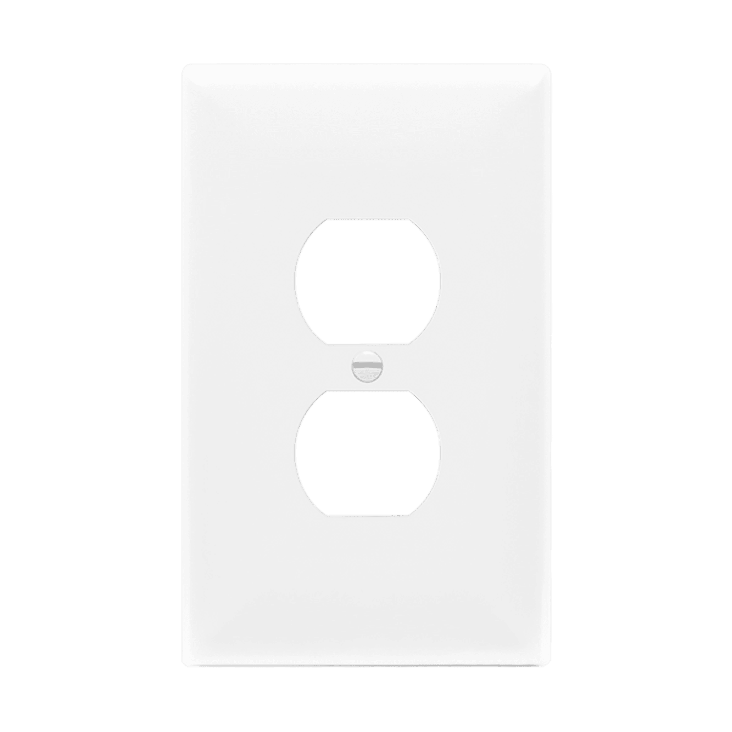 ENERLITES 8821O oversize one-gang duplex wall plate, impact-resistant thermoplastic, heat and fade resistant, smooth finish, UL listed