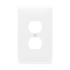 1-Gang Duplex Wall Plate | Over-Sized | White | Residential Grade