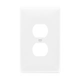 ENERLITES 8821O oversize one-gang duplex wall plate, impact-resistant thermoplastic, heat and fade resistant, smooth finish, UL listed