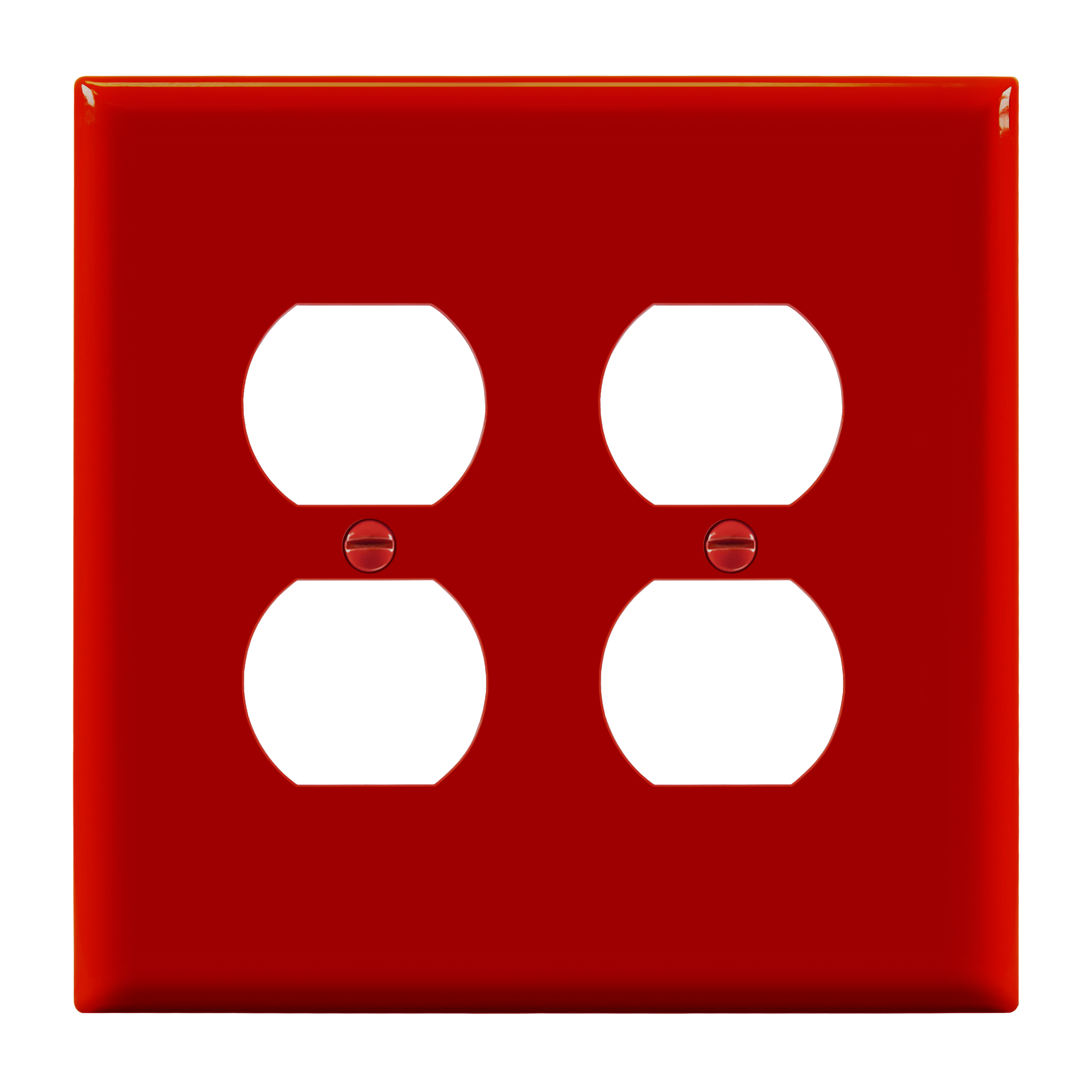 Enerlites 8822M 2-gang mid-size duplex receptacle wall plate made of durable polycarbonate thermoplastic with smooth finish, UL listed and UL94 V2 rated.