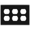 Enerlites 8823M three-gang mid-size duplex receptacle wall plate