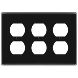 Enerlites 8823M three-gang mid-size duplex receptacle wall plate
