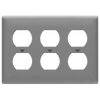 Enerlites 8823M three-gang mid-size duplex receptacle wall plate