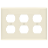 Enerlites 8823M three-gang mid-size duplex receptacle wall plate