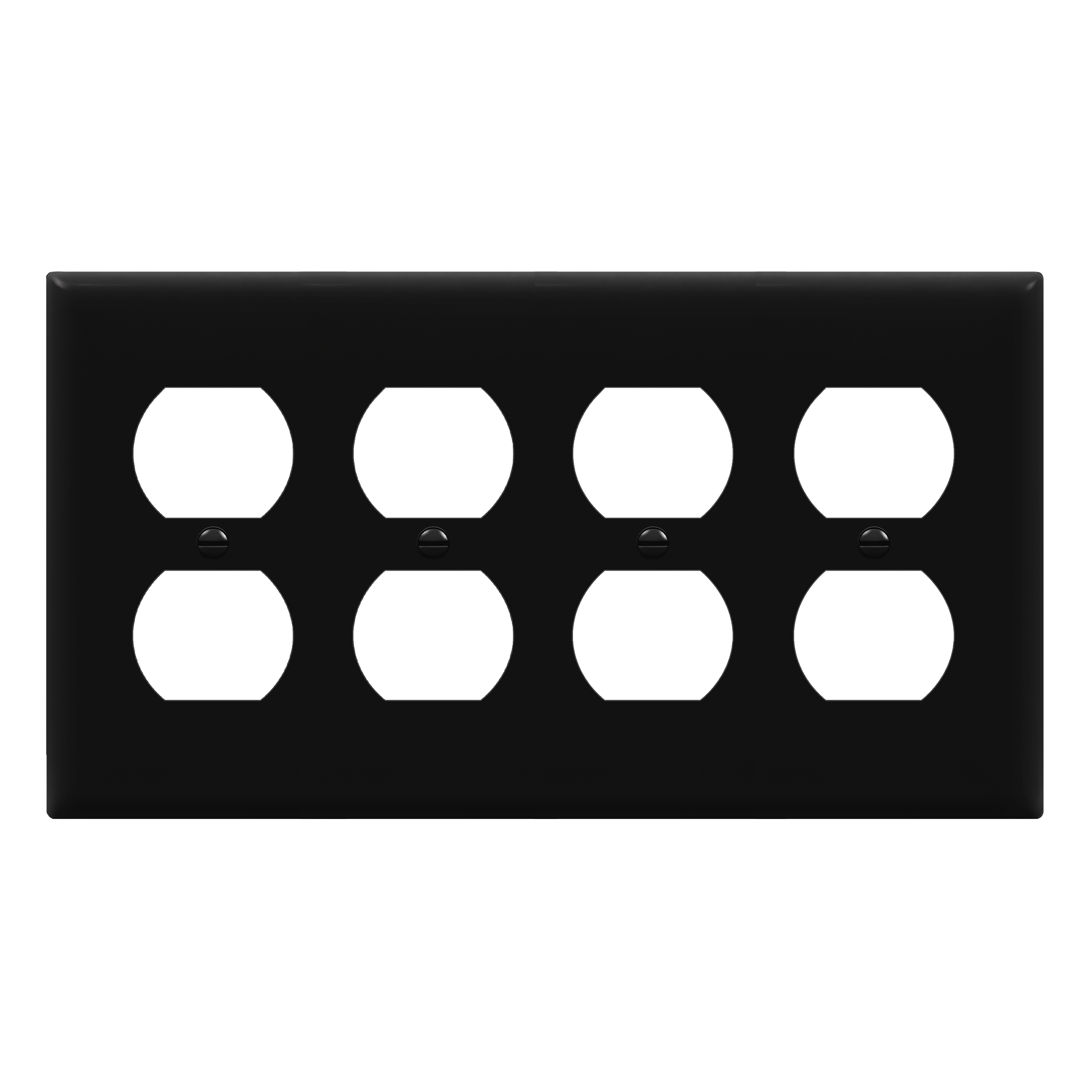 ENERLITES 8824 duplex receptacle four-gang thermoplastic wall plate