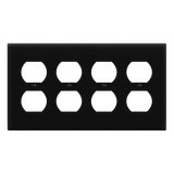 ENERLITES 8824 duplex receptacle four-gang thermoplastic wall plate