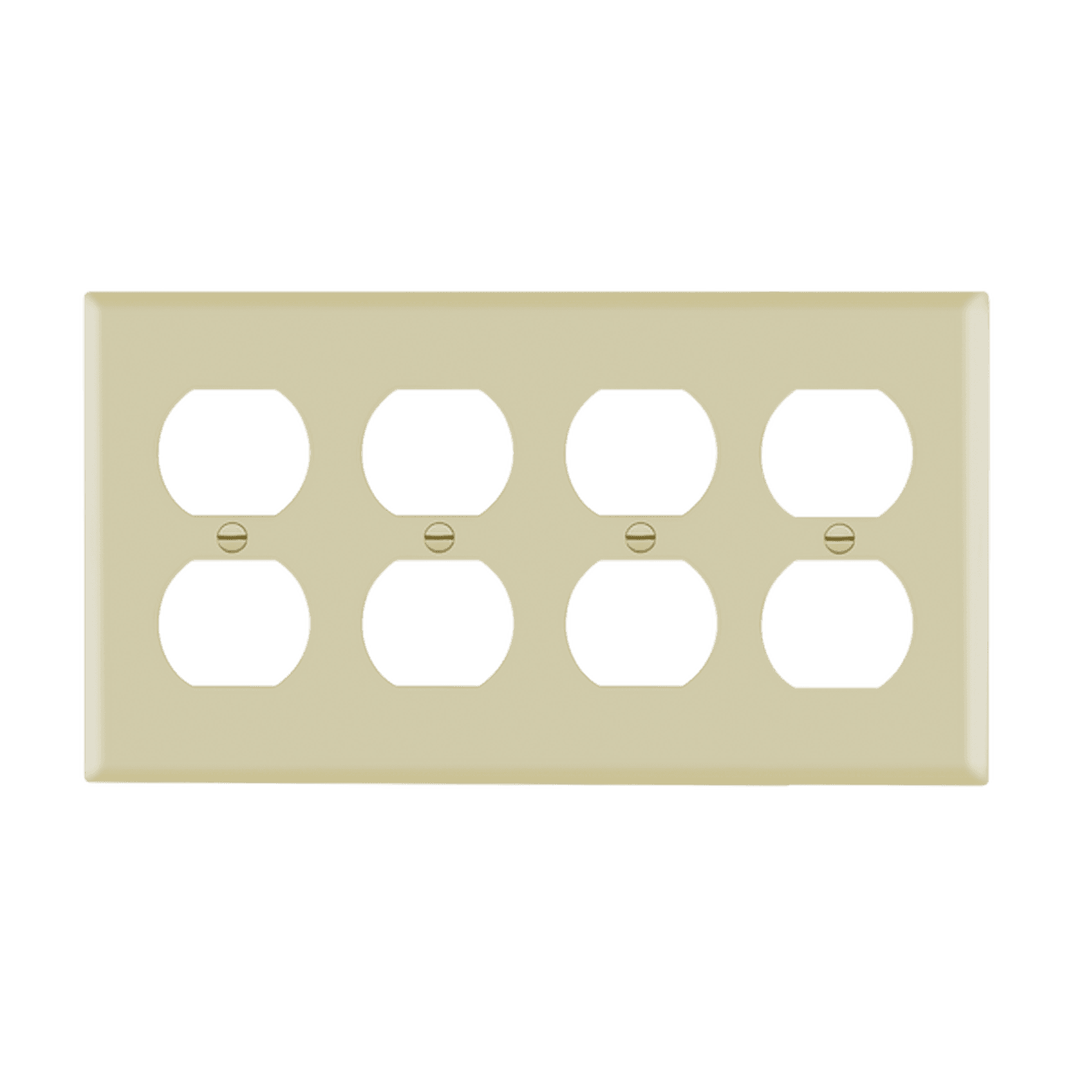 ENERLITES 8824 duplex receptacle four-gang thermoplastic wall plate