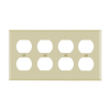 ENERLITES 8824 duplex receptacle four-gang thermoplastic wall plate