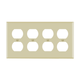 ENERLITES 8824 duplex receptacle four-gang thermoplastic wall plate