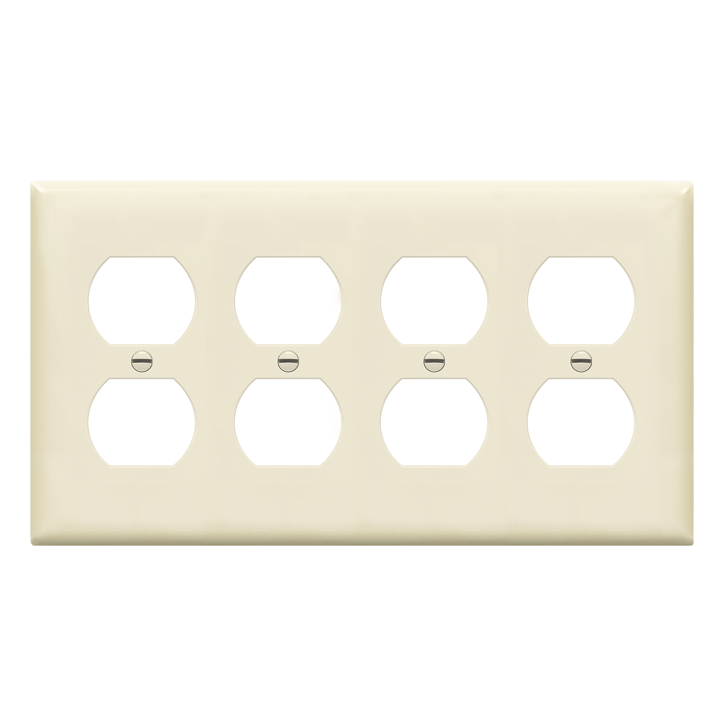 ENERLITES 8824 duplex receptacle four-gang thermoplastic wall plate