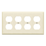 ENERLITES 8824 duplex receptacle four-gang thermoplastic wall plate