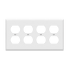 ENERLITES 8824 duplex receptacle four-gang thermoplastic wall plate