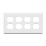 ENERLITES 8824 duplex receptacle four-gang thermoplastic wall plate