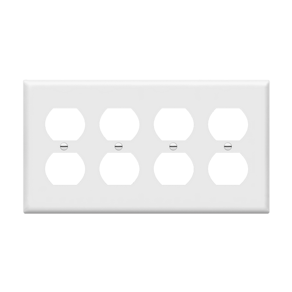 DEWENWILS 4-Pack Brushed Nickel Metal Wall Plates – Durable Outlet Covers For Duplex Receptacles, GFCI & More (4.92"x3.14")