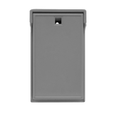 Outdoor vertical decorator outlet cover with gasket and mounting screws