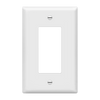 1 gang decorator GFCI wall plate matte finish mid size thermoplastic