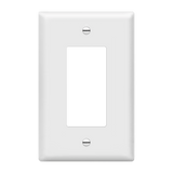 1 gang decorator GFCI wall plate matte finish mid size thermoplastic