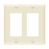 Enerlites 8832 2-gang thermoplastic wall plate for switches and outlets