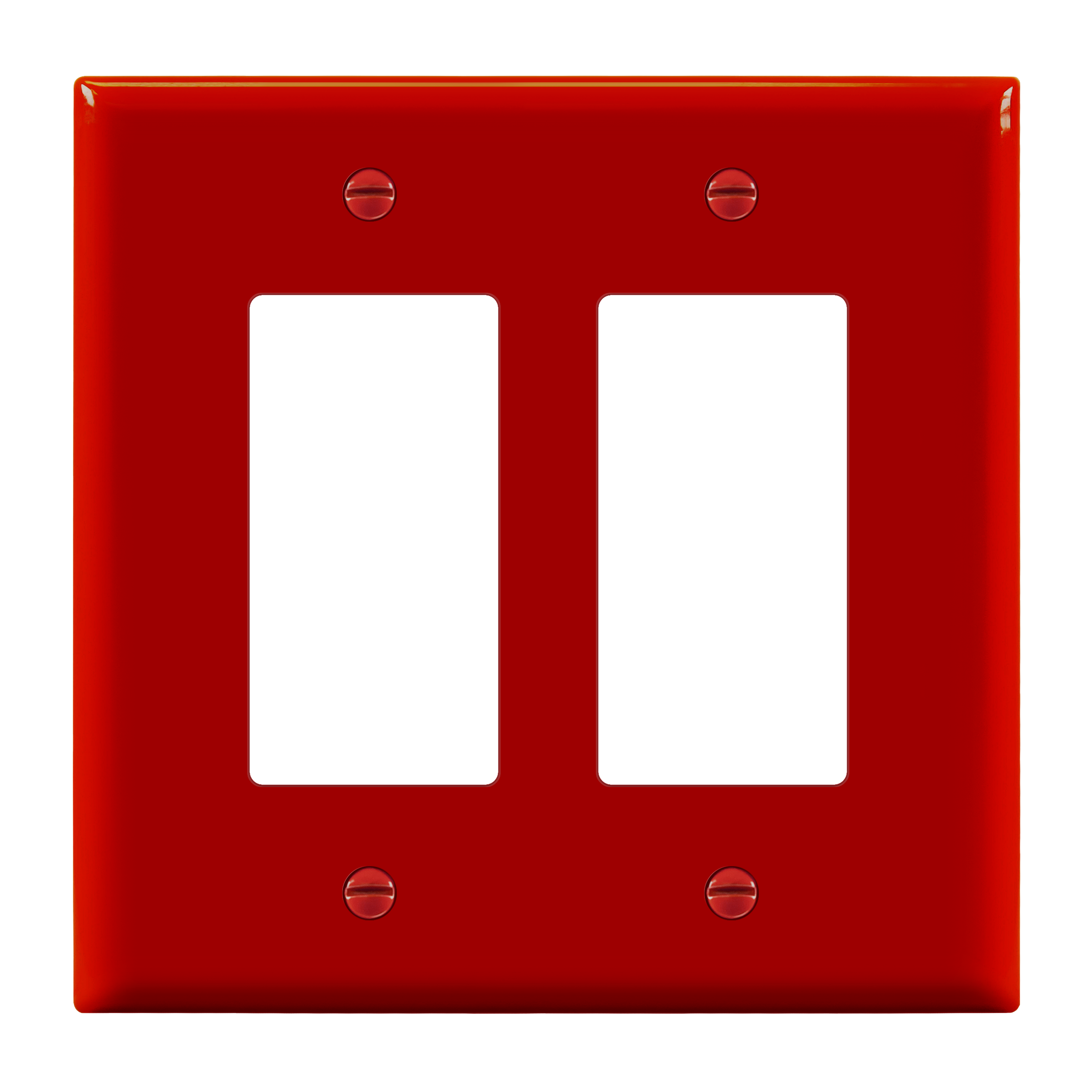 ENERLITES 8832M two-gang Decorator/GFCI wall plate, durable polycarbonate thermoplastic, impact resistant, heat and fade resistant, UL94 V2 flammability rated, smooth easy-to-clean finish.