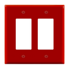 ENERLITES 8832M two-gang Decorator/GFCI wall plate, durable polycarbonate thermoplastic, impact resistant, heat and fade resistant, UL94 V2 flammability rated, smooth easy-to-clean finish.