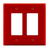 ENERLITES 8832M two-gang Decorator/GFCI wall plate, durable polycarbonate thermoplastic, impact resistant, heat and fade resistant, UL94 V2 flammability rated, smooth easy-to-clean finish.