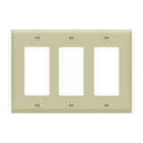 3-Gang Thermoplastic Wall Plate in White – Enerlites 8833
