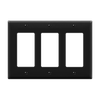 Enerlites 8833M 3-gang mid-size Decorator/GFCI wall plate made of durable polycarbonate thermoplastic with smooth finish, UL listed and UL94 V2 rated.