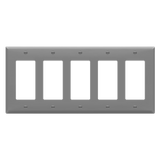 ENERLITES 8835 Decorator/GFCI five-gang thermoplastic wall plate