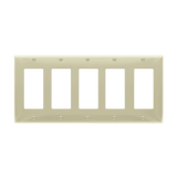 ENERLITES 8835 Decorator/GFCI five-gang thermoplastic wall plate