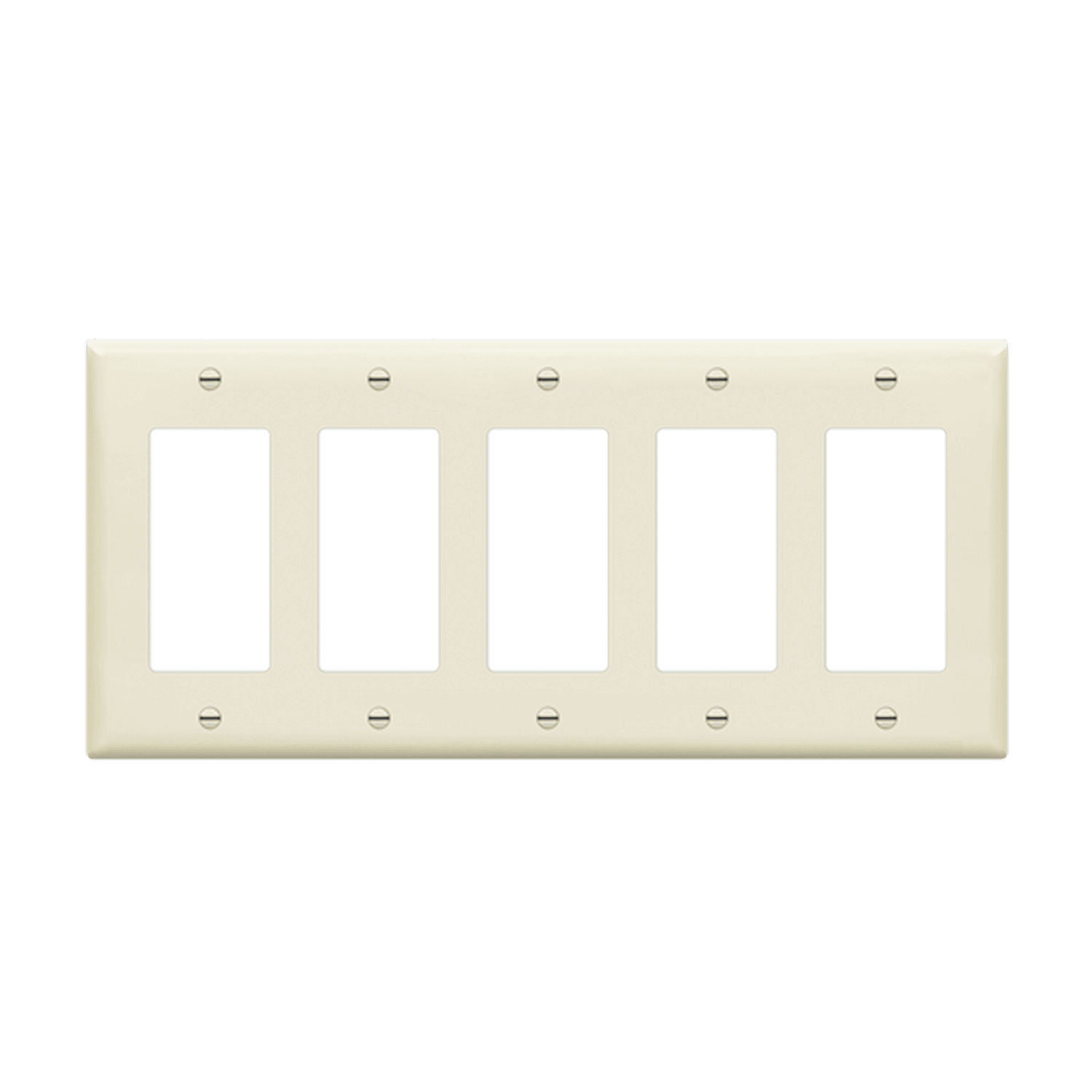 ENERLITES 8835 Decorator/GFCI five-gang thermoplastic wall plate
