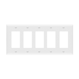 ENERLITES 8835 Decorator/GFCI five-gang thermoplastic wall plate - Available at Electrical Marketplace