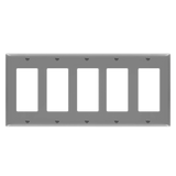 Enerlites 8835M mid-size five-gang decorator GFCI wall plate polycarbonate thermoplastic UL listed