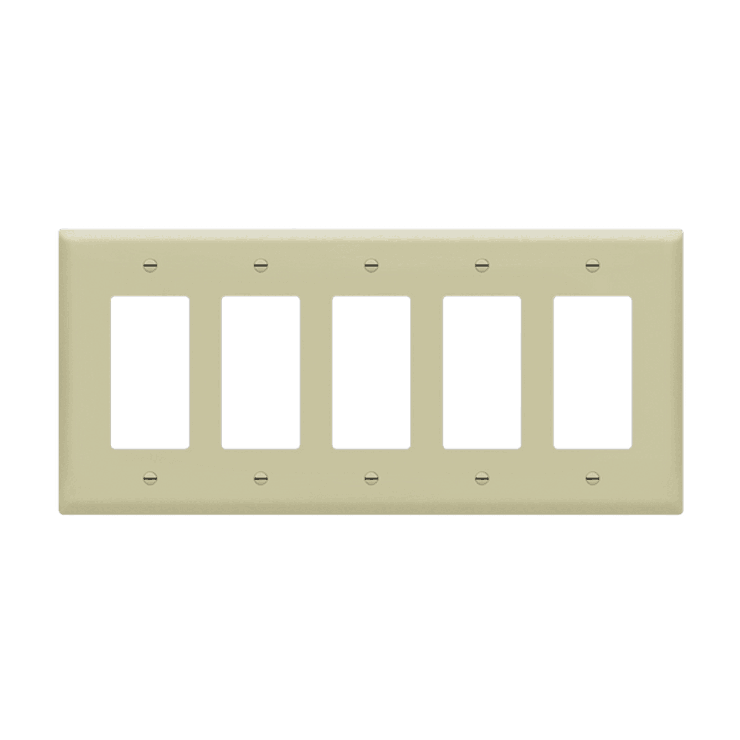 Enerlites 8835M mid-size five-gang decorator GFCI wall plate polycarbonate thermoplastic UL listed