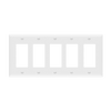 Enerlites 8835M mid-size five-gang decorator GFCI wall plate polycarbonate thermoplastic UL listed