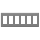 Enerlites 8836 polycarbonate thermoplastic decorator GFCI six-gang wall plate UL listed