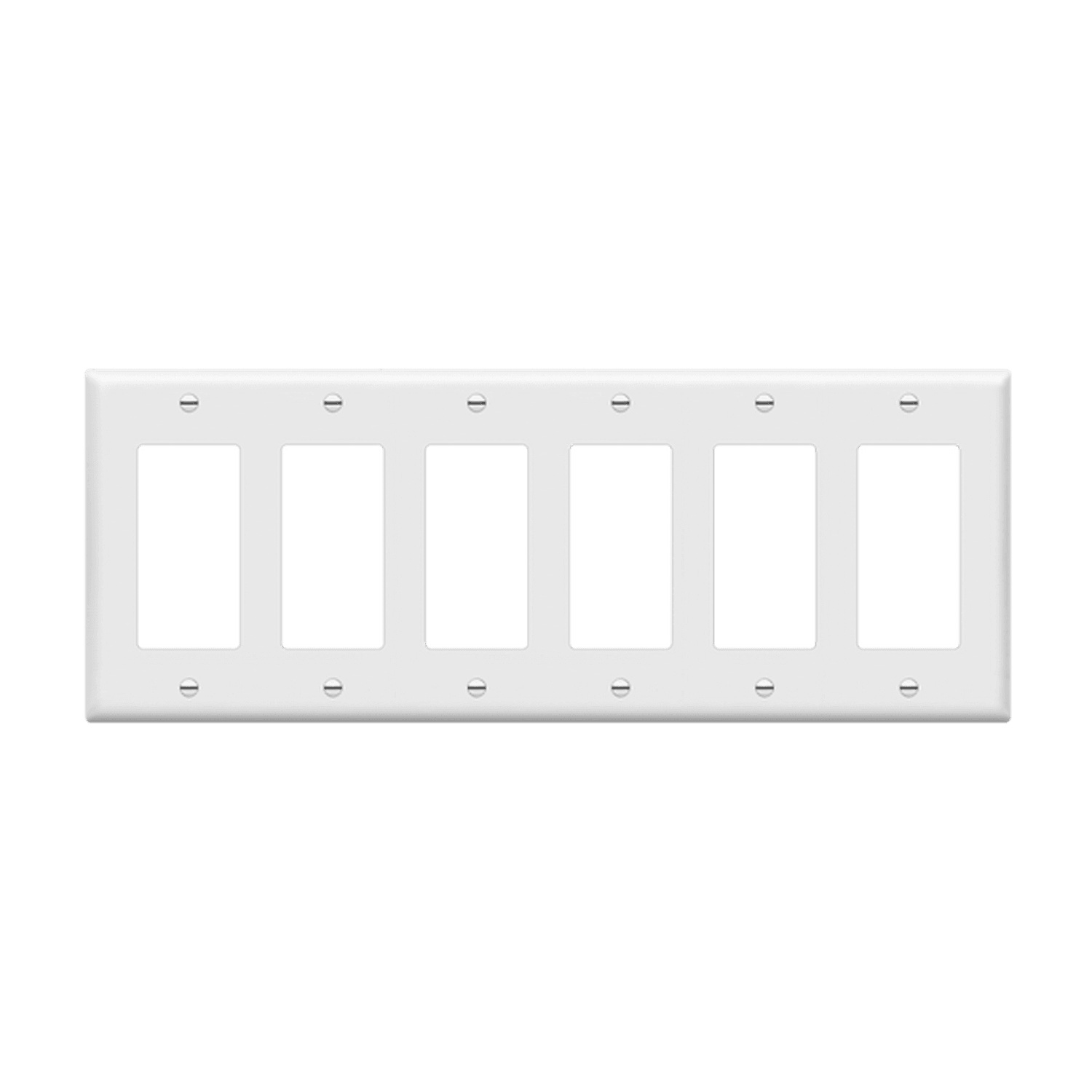 6-Gang Decorator Wall Plate | Standard Size | Residential Grade | Enerlites 8836