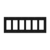 8836M mid-size six-gang polycarbonate wall plate for decorator and GFCI devices