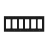 8836M mid-size six-gang polycarbonate wall plate for decorator and GFCI devices
