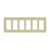 8836M mid-size six-gang polycarbonate wall plate for decorator and GFCI devices
