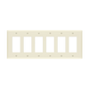 8836M mid-size six-gang polycarbonate wall plate for decorator and GFCI devices