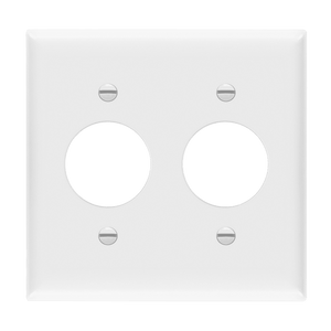 2-Gang, Single Receptacle Plate | Residential Grade