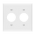 2-Gang, Single Receptacle Plate | Residential Grade