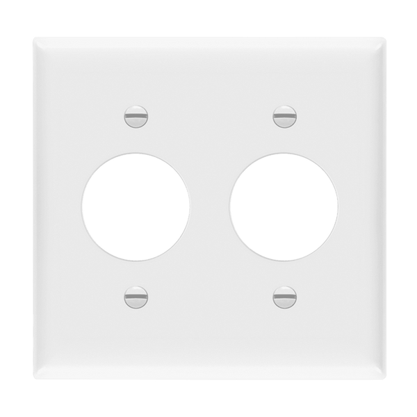 2-Gang, Single Receptacle Plate | Residential Grade