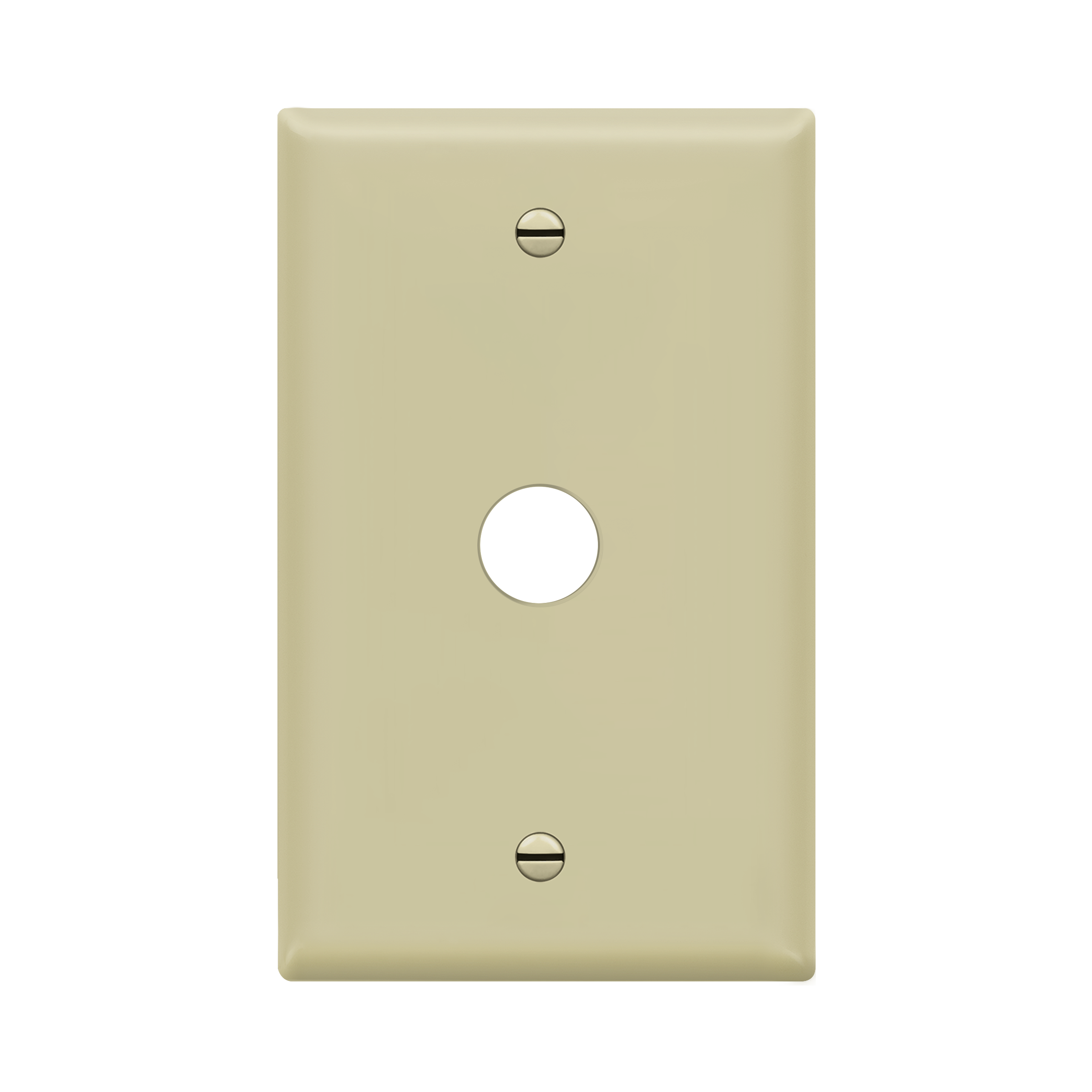 Enerlites 8861 1-gang plastic wall plate for phone and cable, 0.625-inch diameter, high-impact thermoplastic, FCC compliant